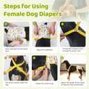 3 Pack Washable Dog Diapers Female with Suspenders Diaper for Dogs Reusable Dog Diapers Dog Period Panties for Doggie in Cycle (Small)
