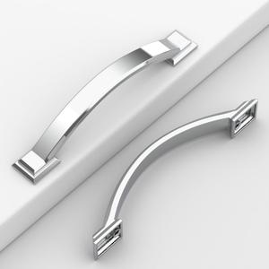 Coinkoly 10 Pack Chrome Cabinet Pulls 4''(102mm) Hole Centers, Hardware for Cabinets, Kitchen Cabinet Handles, Arch Cabinet Handles for Bathroom Dresser Drawer Handles