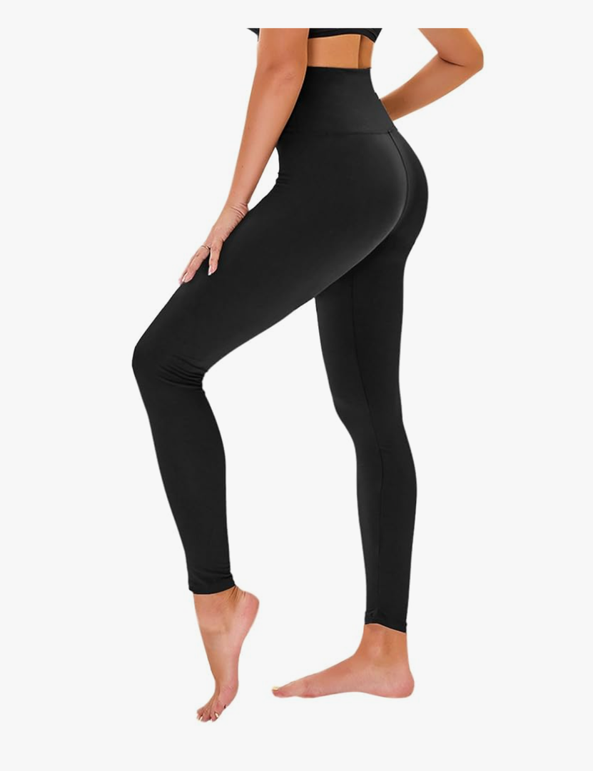 High Waisted Leggings for Women - No See Through Tummy Control Cycling Workout Yoga Pants with Pockets Reg & Plus, XL
