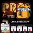 Inesore Compatible with AirPods Pro 3 Generation Case,Secure Lock & Phone Stand Design,Compatible with MagSafe,Automatic Snap Switch Secure Cover for New AirPods Pro 3rd (2025)-Yellow