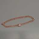 Chain Dog Collar, Bling Diamond Cuban Link Dog Collars Glitter Chain Rhinestone Puppy Necklace for for Small Medium Large Pet Dogs (Rose Gold, 20 inch)