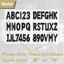 4 Sets 3" Alpha-Numeric Registration Identification Numbers Stickers for Boat Car Mailboxes Window Door Signs Address Number Waterproof Decor Black