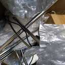 Glossy Chrome Silver Arc Floor Lamp with 12W LED Remote Dimming