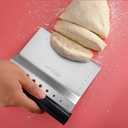 ALLTOP Bench Scraper & Chopper with Herb Stripper,Stainless Steel Multipurpose Kitchen Baking Tool for Bread Dough Pastry Cake -Leaf Remover with Plastic Handle &Upgraded Protective Cover