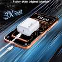 40W-60W Apple Dynamic Power Adapter,Fast USB C Charger 2Pack iPhone Charger Fast Charging 6FT Type C Braided Charging Cables for Apple iPhone 17/17E/Air/17 ProMax/16Pro/16e/15Plus,iPad Pro/Air,AirPods