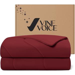 Soft Cooling Comforter, Full/Queen Cooling Blankets for Hot Sleepers, Double-Sided All-Season Cold Breathable Lightweight Blanket for Night Sweats, True Red, 90''x90''