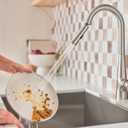 Moen Ronan Matte Black Pulldown Kitchen Faucet with SwivelControl Wand and Power Clean Technology 87918BL