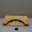 Foldable Toilet Stool, 7.5 Inch Poop Stool for Bathroom, Bamboo Toilet Stool Squat Adult, Collapsible Squatting Potty Stool with Non-Slip Strip - Improve Squatting Posture and Comfort, Wood