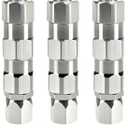 Sprayer Joint 360 Degrees Rotate Stainless Steel Airless High Pressure Spray Gun Hose Swivel Joint Connector Accessories for Paint Sprayers & Hose (1/4inch 3pcs)