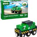 BRIO World Freight Battery Engine - Battery-Operated Toy Train for Wooden Tracks - Powerful Motorized Train Engine Pulls The Longest Sets - Works with All Railway Sets - Ages 3 & Up
