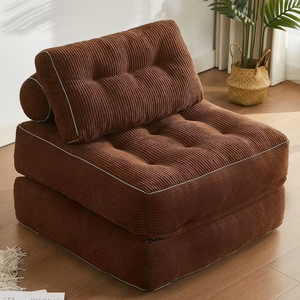 Folding Sofa Bed, Convertible Sleeper Chair for Adults, Folding Sofa Bed Foam Filling Couch with Pillow Sleeper Chairs Single Size Floor Mattress (Brown) Folding Sofa Bed, Convertible Sleeper Chair for Adults, Folding Sofa Bed Foam Filling Couch with Pillow Sleeper Chairs Single Size Floor Mattress (Brown)