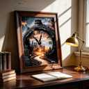 CSZPPQAF 5D Diamond Painting Kits for Adults, Twilight Diamond Art Kits for Adults Beginner, DIY Full Drill Landscape Gem Art Paint by Diamonds Dots Crafts Kits for Home Decor 12x16Inch