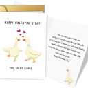 3 x Supoeguk Romantic Goose Valentine's Day Card for Wife Husband, Cute Valentines Card for Boyfriend Girlfriend, Happy Valentine's Day You Silly Goose