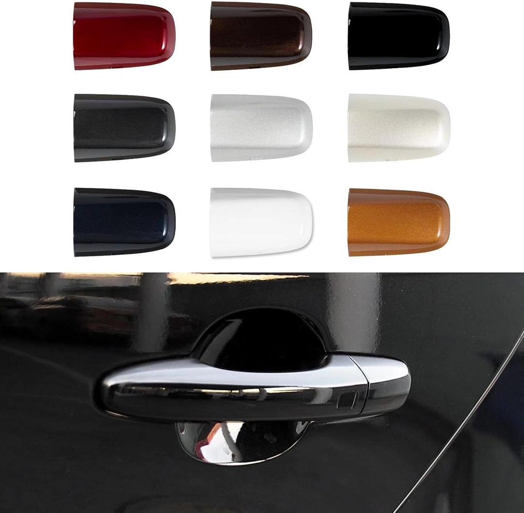 Car Front Left Exterior Door Handle Lock Cover Fit for Volvo XC60 2015-2017 /S60 S60L 2014-2019 / V60 2011-2017/ V40 Door Handle Cover (Silver,Left Driver Side) 39819800 31349578