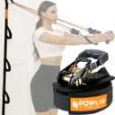 Resistance Band Door Ratchet Anchor with 6 Points - Portable Home Workout Anchor (Fits 6-7.7ft Doors)