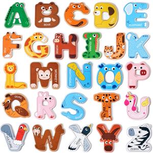 JoyCat Magnetic Letters, Alphabet ABC Fridge Magnets for Toddlers & Kids, Cute Educational Animal Toys, 26 Uppercase Refrigerator Magnets, Great Spelling Learning Gift for Preschool 2 3 4 5 Years Old