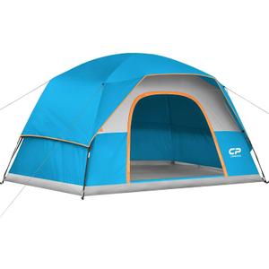 CAMPROS CP Camping Tent 4-6 Person, Waterproof Windproof Double Layer Dome Tent, Easy Setup with Large Mesh Windows & Wide Door for Outdoor Camping Backyard, 
Product Dimensions	132"L x 84"W x 72"H