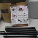 Seamless Room Divider Curtain Rod - No Drilling Space Partition Adjustable Privacy Separator 4-10ft(H) 32-80inch(W) Heavy Duty Temporary Wall Divider Floor to Ceiling Tension Rod, Black