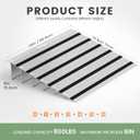6" Rise Door Threshold Ramp with Updated Fixable Screws, Stable Portable Wheelchair Ramp for Home Steps, Aluminum Door Entry Ramps for Scooters, Power Chairs, Walkers, 800LBS Load Capacity