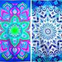 2 Packs Oversized Beach Towel Set Extra Large Big XL Pool Camping Swim Clearance Towels 36x72 Soft Blanket Cruise Essentials Accessories Must Haves Vacation Necessities Adult Purple Blue Boho