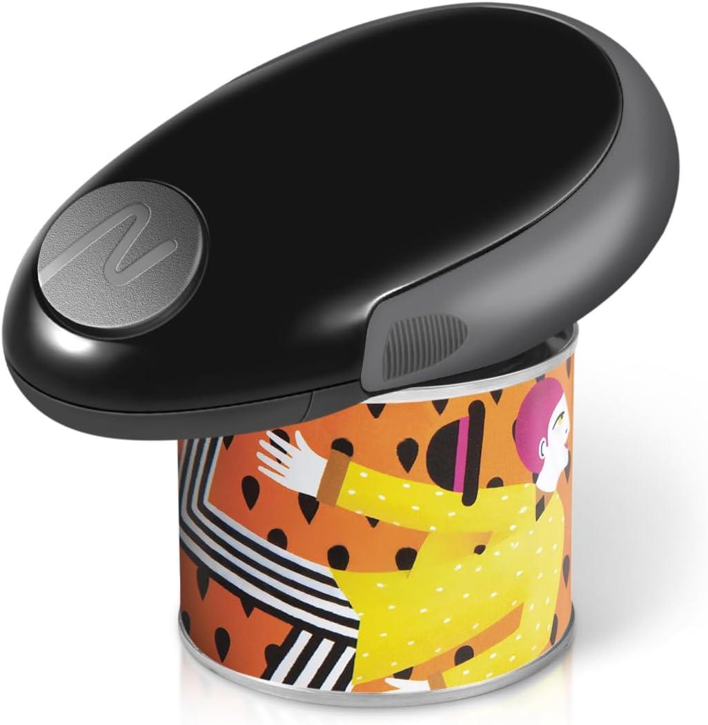 Hands-Free Electric Can Opener for Seniors and Arthritis, Automatic One-Touch Can Opener Electric, Safe Smooth Edges, Black