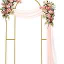 Double Arch Backdrop Stand Metal Open Arch Backdrop Frame U Shaped Wedding Arches for Ceremony Baby Shower Garden Birthday Party Decoration (Gold, 6.6FT3.3FT)