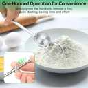 3 x Flour Sifter for Sourdough Bread - Bread Flour Shaker Duster, One Handed Operation Flours Duster for Breads Baking, 304 Stainless Steel, Spring Handle Bakers Dusting Wand for Flours