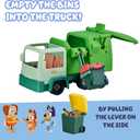 Bluey Garbage Truck Playset, Bingo & Bin Man Figures, Garbage Truck Toys for Boys Age 4-7 w/ Characters, Interactive Lever Action