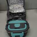 Electric Lunch Box for Men, Women & Adults - 80W Fast Heating - Heated Lunch Box with Dual 1.5L SS Containers - Portable Food Warmer for Car, Truck, Office (Blue)