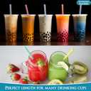 Concession Essentials Neon Jumbo 7.75 UN 500 Neon Jumbo Straws, 7.75" Unwrapped 500ct (Pack of 500), Multi Neon (CENeon7.75Unwrapped-500CT)