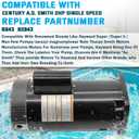 Pool Pump Motor B2843 Compatible with Century A.O. Smith 2HP Single Speed, 2HP, 3450 RPM, Y56Y Frame, 230V, 11.0/10.2 Amps, Swimming Pool Motor B843