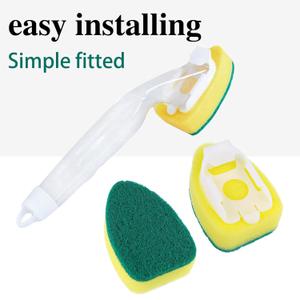 3 in 1 Multipurpose Bottle Cleaner Brush,3 Pcs Replacement Heads & 1 Pcs Multipurpose Brushes,Cup Crevice Cleaning Tools,Water Bottle Cleaner Brush,Home Kitchen Cleaning Tools