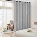 Rose Home Fashion Privacy Room Divider Curtain, Wall Divider for Room Separation, Extra Wide Blackout Curtains for Bedroom, 1 Panel, 15ft Wide x 8ft Tall, Grey