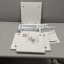 Dual Monitor Stand Riser, 41.5'' Extra Long Wood Monitor Stand Desktop Organizer with Side Pocket, Ergonomic Monitor Riser Supports 2 Monitors,TV,Laptop,Printer for Home Office, White