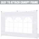 SCOCANOPY Church Window Sidewall for 10x10 Canopy Frame, 3Pack Sunwalls Only,Brown