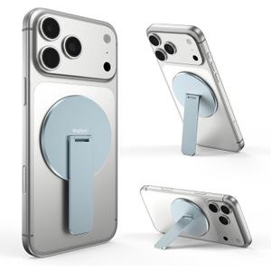 2 x Magnetic Phone Grip with Kickstand, 3-in-1 Ultra-Slim Stand, Blue