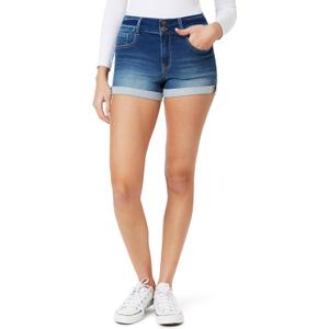 WallFlower Women's Ultra Denim Shorts Mid-Rise Insta Soft Juniors (Standard and Plus), Sizes 0-24 (5, Juliette)