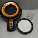 Portable Range Hood, Desktop Range Hood with 2 Speed Exhaust Fan, Detachable Aluminum Filter, Large Oil Collection Cup, Portable Kitchen Exhaust Fan for Indoor BBQ, Hot Pot Camping Trips Home (Gold)