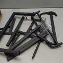 Garden Hose Holder with Stable Base and Tool Hooks, GAVISCITY Heavy-Duty Metal Hose Hanger Garden Hose Storage Holds 151Ft Hose, Rustproof Freestanding Water Hose Holder for Outside, Yard, Lawn, Black