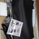 55 Inch Gaming Desk, Smart Computer Gamer Desk with LED Lights & Mouse Pad, Gaming Table with Power Outlet, Monitor Stand, Side Hook, Ergonomic Work Desks for Home Office, Carbon Fiber Black