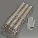 GenSwin Flameless Ivory Taper Candles Flickering with 10-Key Remote, Battery Operated Led Warm 3D Wick Light Window Candles Real Wax Pack of 6, Christmas Home Wedding Decor(0.78 X 9.64 Inch)