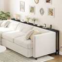 HOOBRO 55.1" Narrow Console Table with Power Outlets, Behind Couch Table, 55.1"L x 5.9"W x 31.5"H