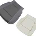 FZJDSD Gray Cloth Driver Side Bottom Replacement Seat Cover & Seat Foam Cushion Compatible with Ford F250 F350 F450 F550 2017 2018 2019 2020 2021 Compatible with F150 2015 2016 2017 2018 2019 2020