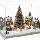 Chunful 4 Sides Acrylic Diorama Kit Large Display Boxes for Dollhouse Room Box Miniatures Figures Collectibles Unfinished 11.8 x 8.3 x 8.7 Inch, Quick Install for DIY Crafts Model Toys