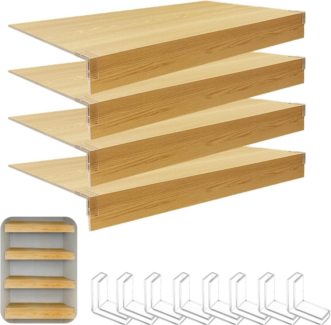 Wire Shelf Cover, Wire Rack Covers for Pantry,PVC Wood-Look Faux Wood Shelf Liners,35x16 Inch,0.24inch Thick for Home and Kitchen Organization