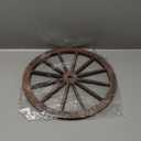 2 Pcs Wagon Wheel Decor Wooden Western Cowboy Party Decorations Vintage Rustic Wagon Wheel Wood Cartwheel Decor for Bar Garage Indoor Outdoor (Brown,12 Inch)
