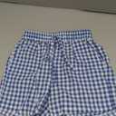 Oakgarden Girls Plaid Shorts Gingham Boxer Casual Elastic Waist Wide Leg Short Pant Loose Fit Summer Teens Kids Shorts 7-8