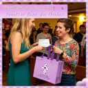 SilTriangle 36 Pcs Purple Christian Gift Bag with Cross & Card, 10"x 8" Non Woven Reusable Religious Church Welcome Tote Bag Bulk with Handle for Baptism Bible First Communions Thanksgiving Xmas