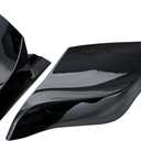 Motorcycle Extended Side Covers, Stretched Side Panels fit for Harley Touring 2009-2013, Electra Glide, Road King, Road Glide, Street Glide, ABS Plasitc, 6 Studs (Black Painted)