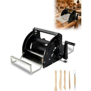 Hand Cranked Clay Roller Machine, Adjustable Clay Slab Roller-Suitable for Rolling and Preparing During Making of Pottery Crafts